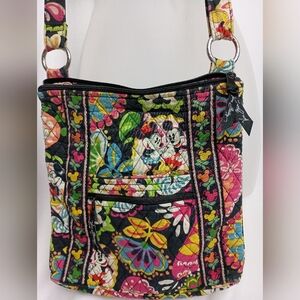 VERA BRADLEY Colorful Limited Edition Disney Black Quilted Crossbody Bag